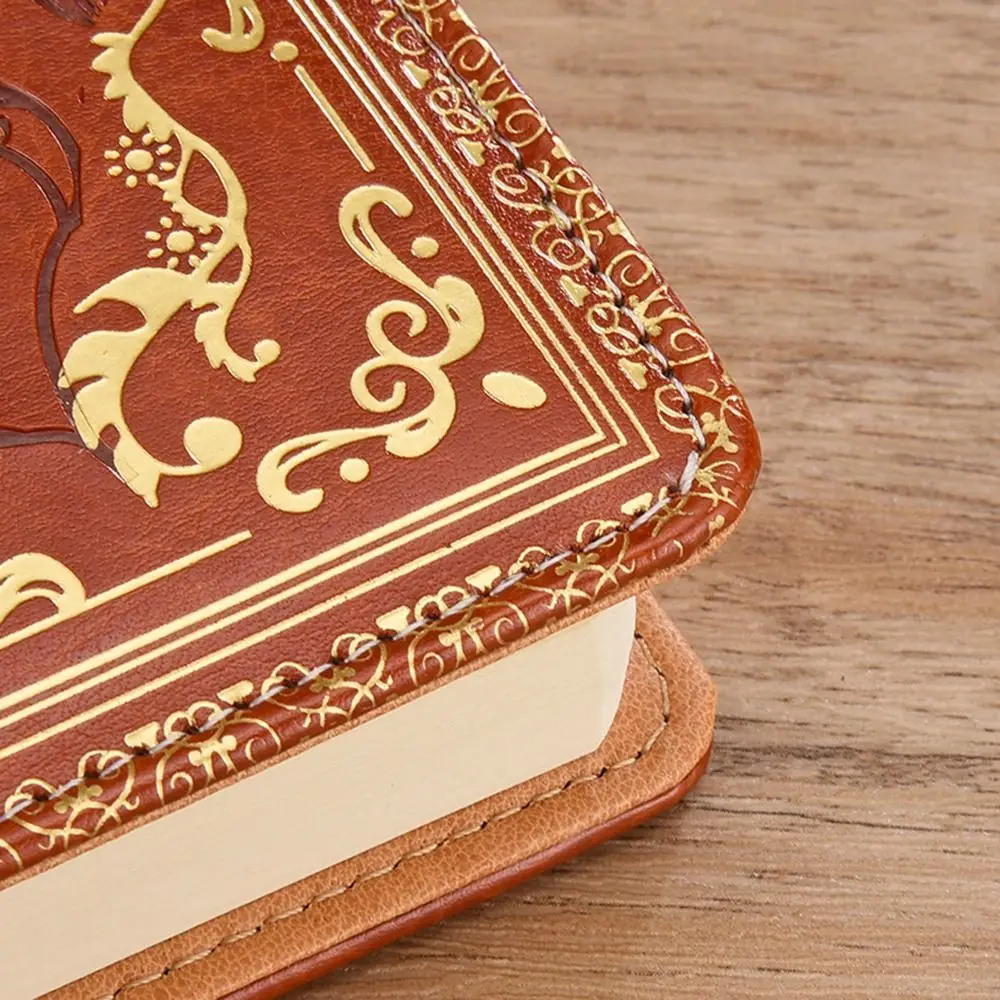 PU Leather A5 Journal Notebook Embossed Design Combination Lock Personal Planner Organizers Hard Cover Ruled Lined Paper