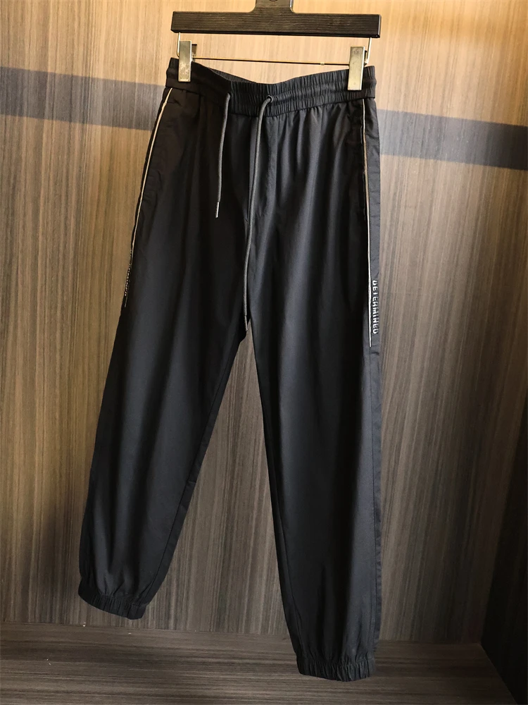 

Мужские летние повседневные брюки с эластичной резинкой на талии, дышащие влажные брюки ng, свободный крой, прямые брюки Faion Urban Sle, спортивная одежда