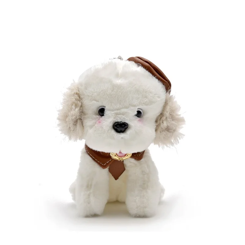 new Trendy cute  pretty tie puppy  plush toy keychain fashione pendant student gift doll boys and girls backpack accessories