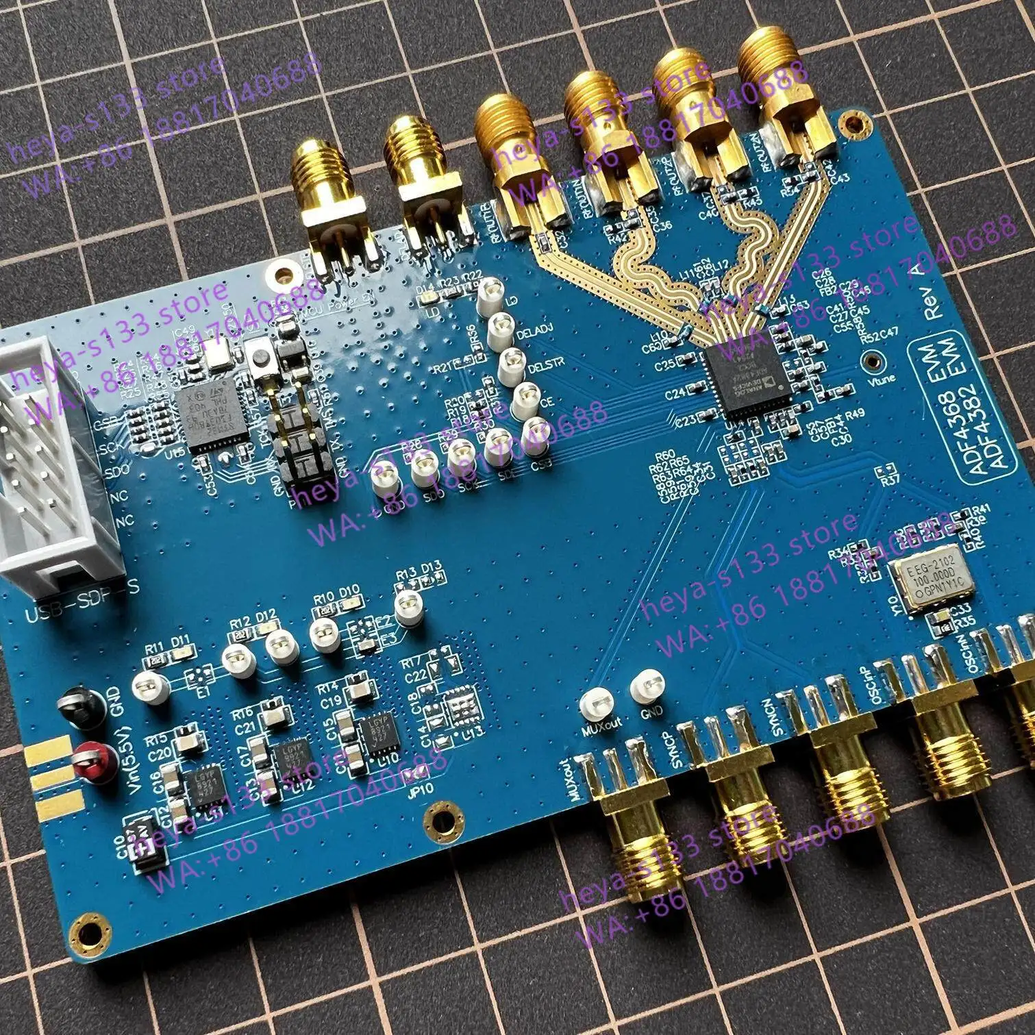 ADF4382BCCZ development board, evaluation board RO4350B high frequency board