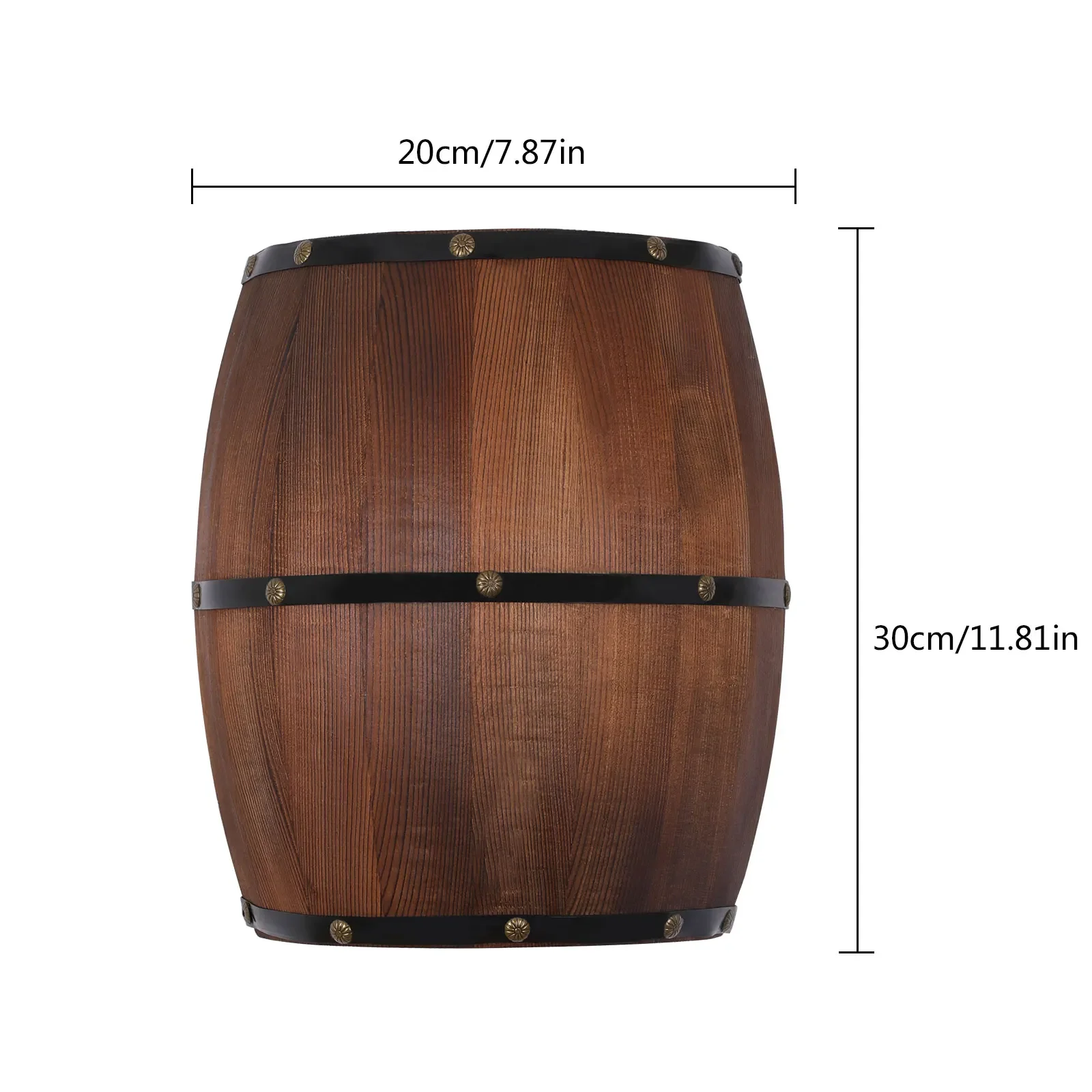 مصباح جداري على شكل برميل خشبي نصف دائري، مصادر إضاءة LED غير لامعة، عاكس الضوء، مصباح جداري خشبي داخلي