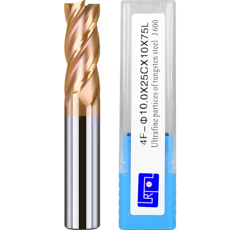 

HRC60 Flat Tungsten Carbide Coating End Mill 3 4 5 6 8 10 12 14 16 18 20 Four Flutes CNC Machine Milling Cutter Drill Bit