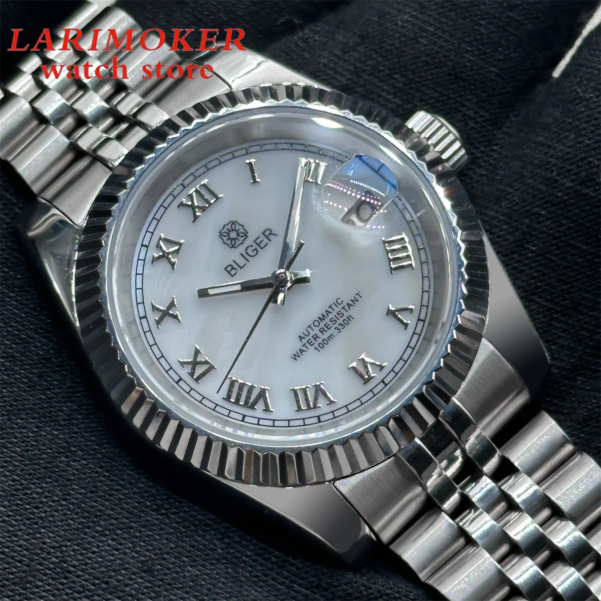BLIGER 36mm/39mm Men\'s watch Roman Dial Sapphire glass 10ATM waterproof NH35A automatic movement stainless steel bracelet