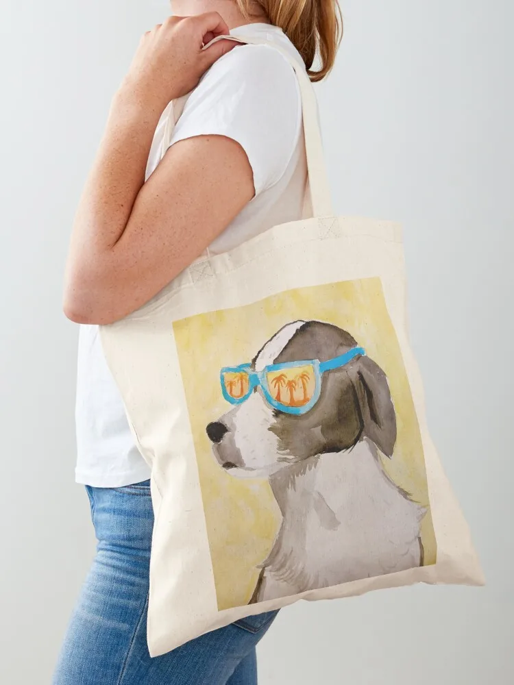 

Dog on Vacation Tote Bag bags luxury women personalized tote bag Reusable bags Gift bag
