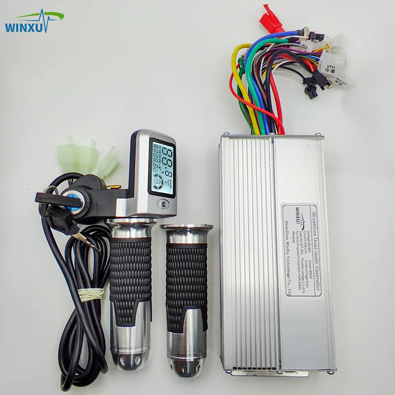 

36V 48V 60V 800W 35A E-bike Brushless Motor Universal Controller with LCD Speed Mileage Battery Display 3-Speed Throttle