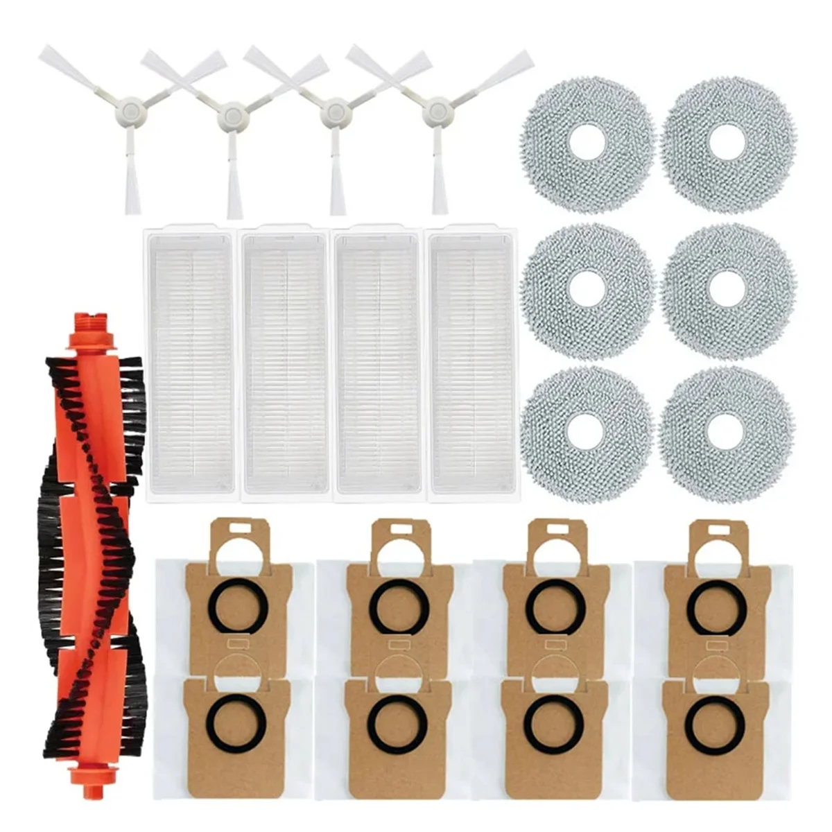 

A76Z For M30 Pro C107 Robot Vacuum Cleaner Mop Choth Vacuum Bags Accessories Side Brush Filter Replaceable Parts