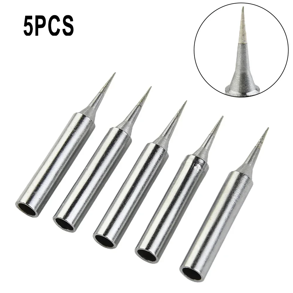 5pcs Soldering Iron Pure Copper Soldering Iron Tips Head 900M-T-I Electric Solder Iron Tip Replacement For 936 937