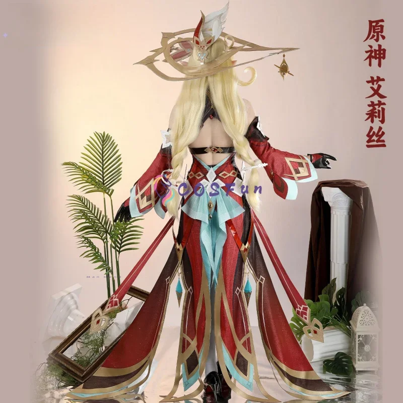 2026 Genshin تأثير تأثيري الزي فتاة سحرية أليس تأثيري حلي لعبة 2D فستان مجموعة مثير لطيف موحدة هالوين بدلة الحفلات #5