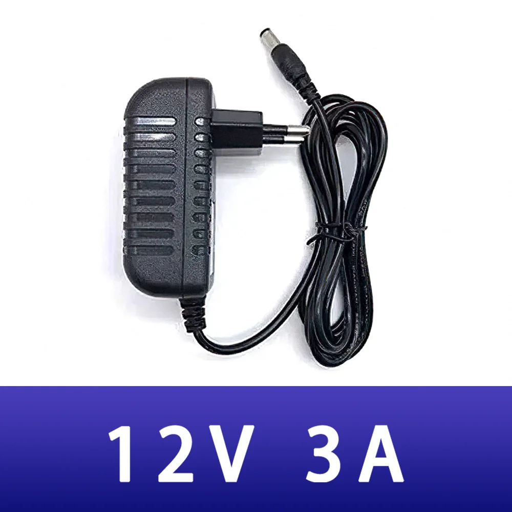 

New 12V 3A power adapter 36W EU US UK AU Plug AC DC110V 220V 5.5*2.1mm Power Adapter For LED Strip Lights Transformer Adapter