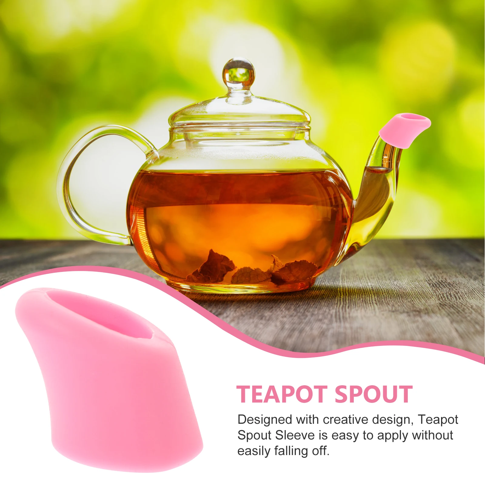 

2pcs Silicone Teapot Spout Cover Dust Proof Scald Resistant Protective Nozzle Sleeve Leakproof Heat Insulated Tea Pot
