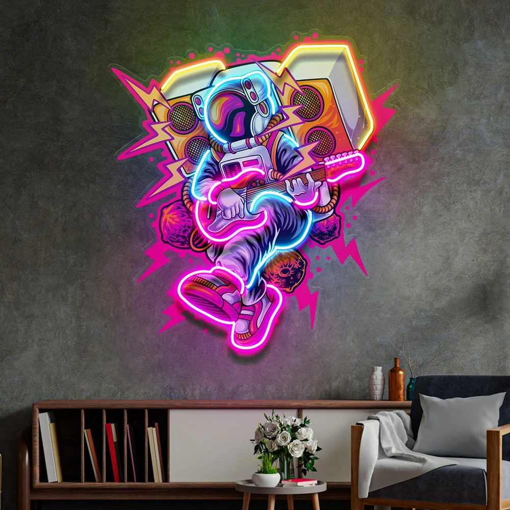 Astronaut Neon Sign Custom Spaceman LED Neon Light for Gaming Room Bedroom Home Wall Art Decor Neon Signs Personalized Gifts