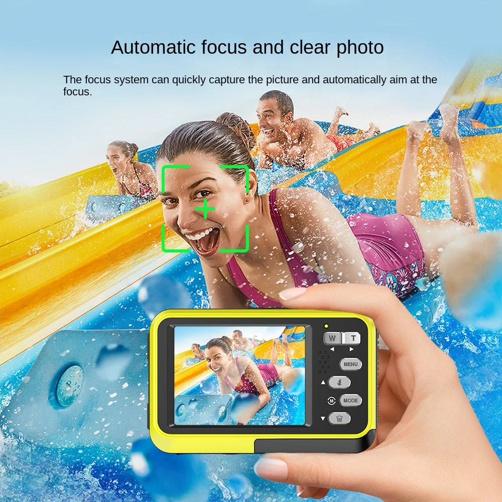 Cámara Digital impermeable para deportes al aire libre, cámara de fotografía de pantalla Dual HD 4K, cámara subacuática dedicada al buceo para estudiantes y niños