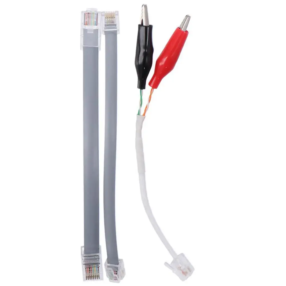 Cabos de Substituição para Tom e Sonda, Fio Trace Kit, Cabos com Grampos Jacaré, RJ11, RJ12, RJ45 Plug
