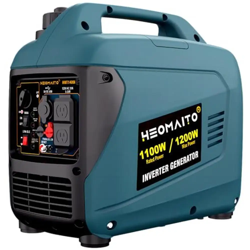 1200W Gas Powered Inverter Generator with CO Sensor Eco-Mode Ultra Quiet Operations