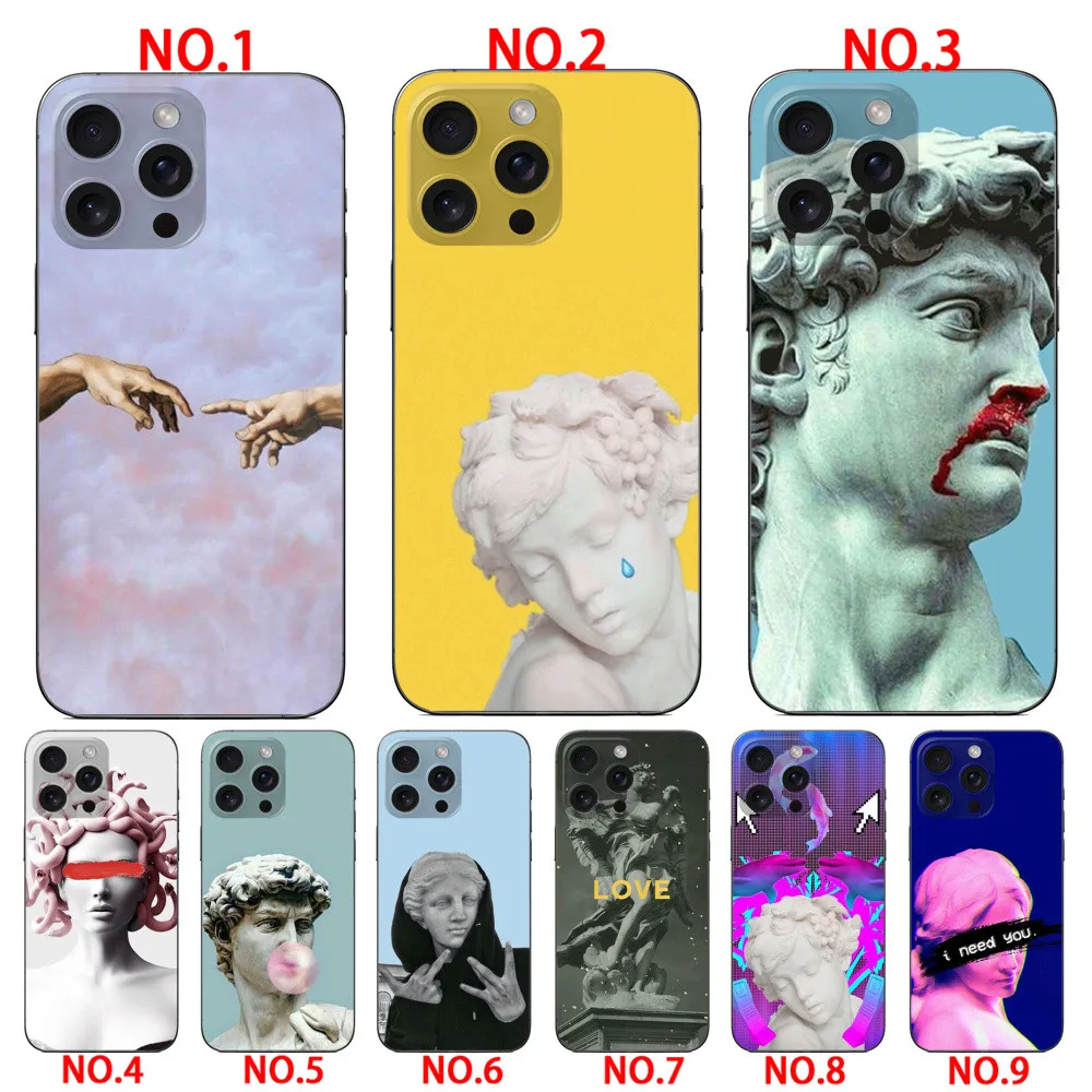 Alternative statue art phone case  for iPhone 12 Pro 12 Pro Max 13 13 Mini 13 Pro 13 Pro Max