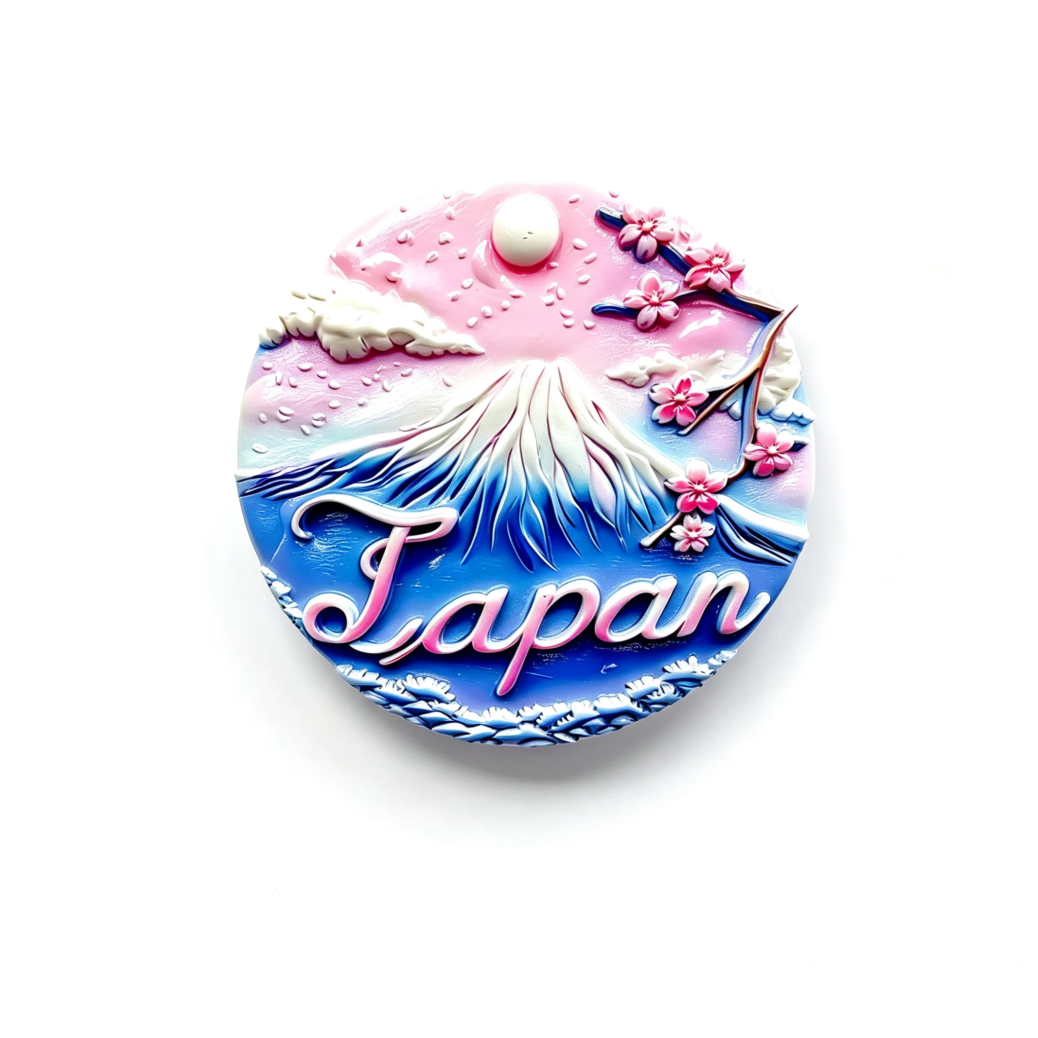 Japan-Themen Kühlschrankmagnete aus Harz, 3D-geprägte Fuji-Sakura-Tokio-Stadtlandschaft Kühlschrankaufkleber, Reise-Souvenir-Dekoration