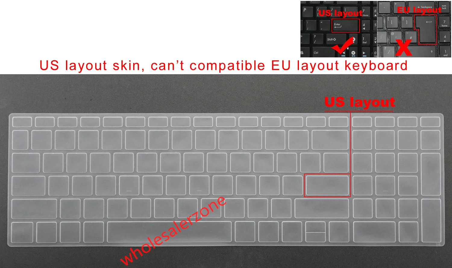 US Keyboard Protector Skin for HP 16-A** 17-BW 17M-AE 17-CE 15-EB 15-DQ 15-DS 15-DW 15-DK 15-DY 15-CX 15-CW 15-CH** 15-BP laptop