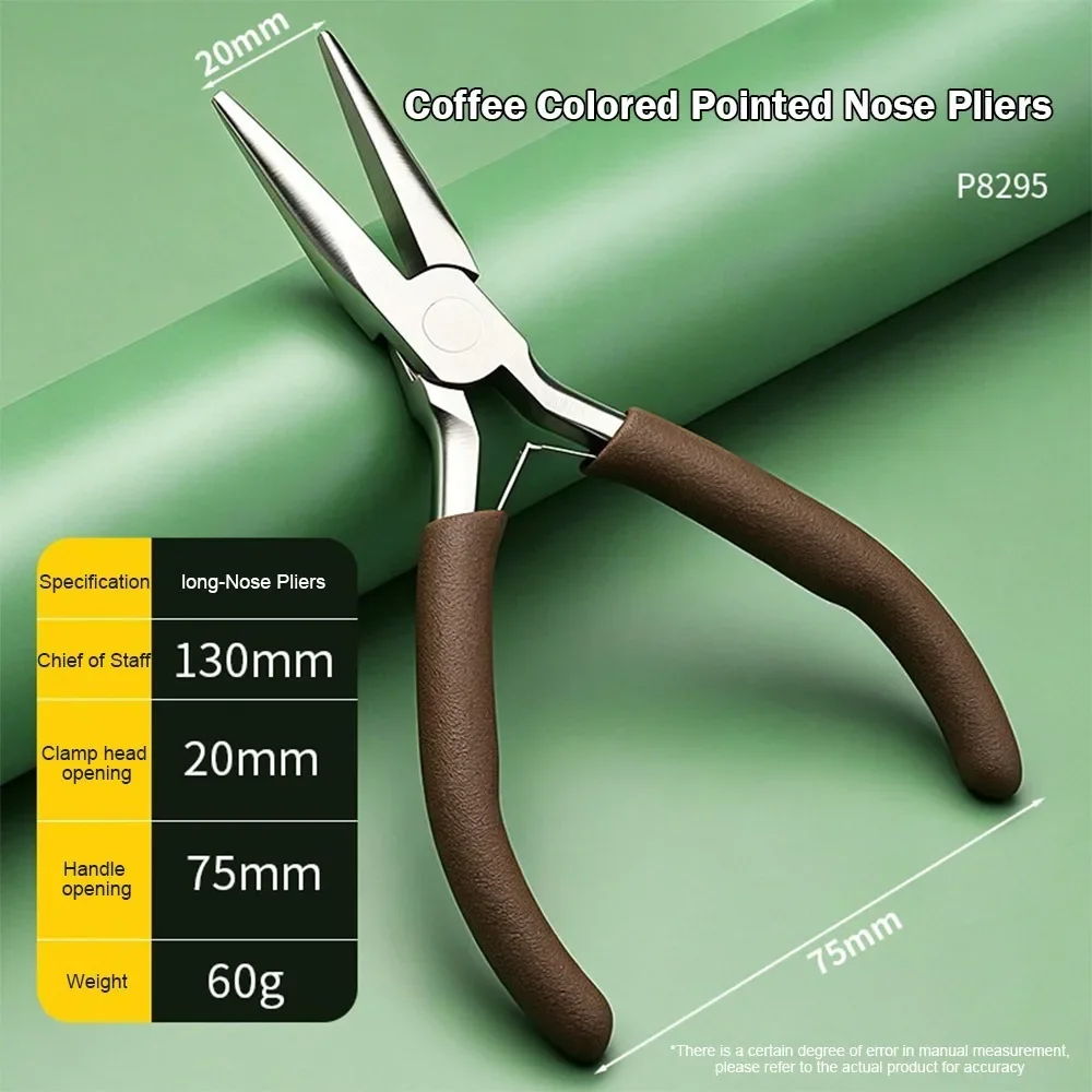 Portable Mini Needle Nose Pliers Industrial Grade Pointed Nose Design Jewelry Making Pliers Built-in Return Spring