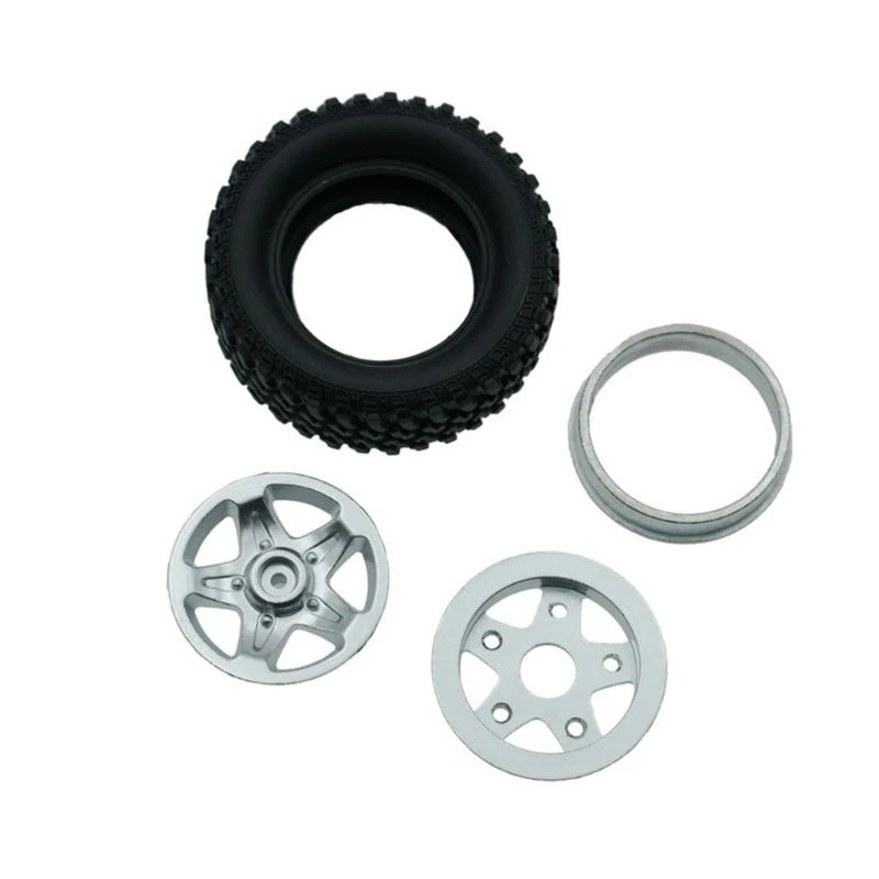 

Upgraded Vehicle Tire Set with Metal Hub 5 Spokes For Remote Control Crawlers