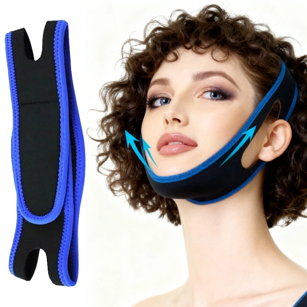 الوجه العناية بالبشرة أدوات التجميل الوجه التخسيس ضمادة قابلة لإعادة الاستخدام الخامس خط الوجه المشكل النساء الذقن الخد رفع حزام تدليك الوجه #1
