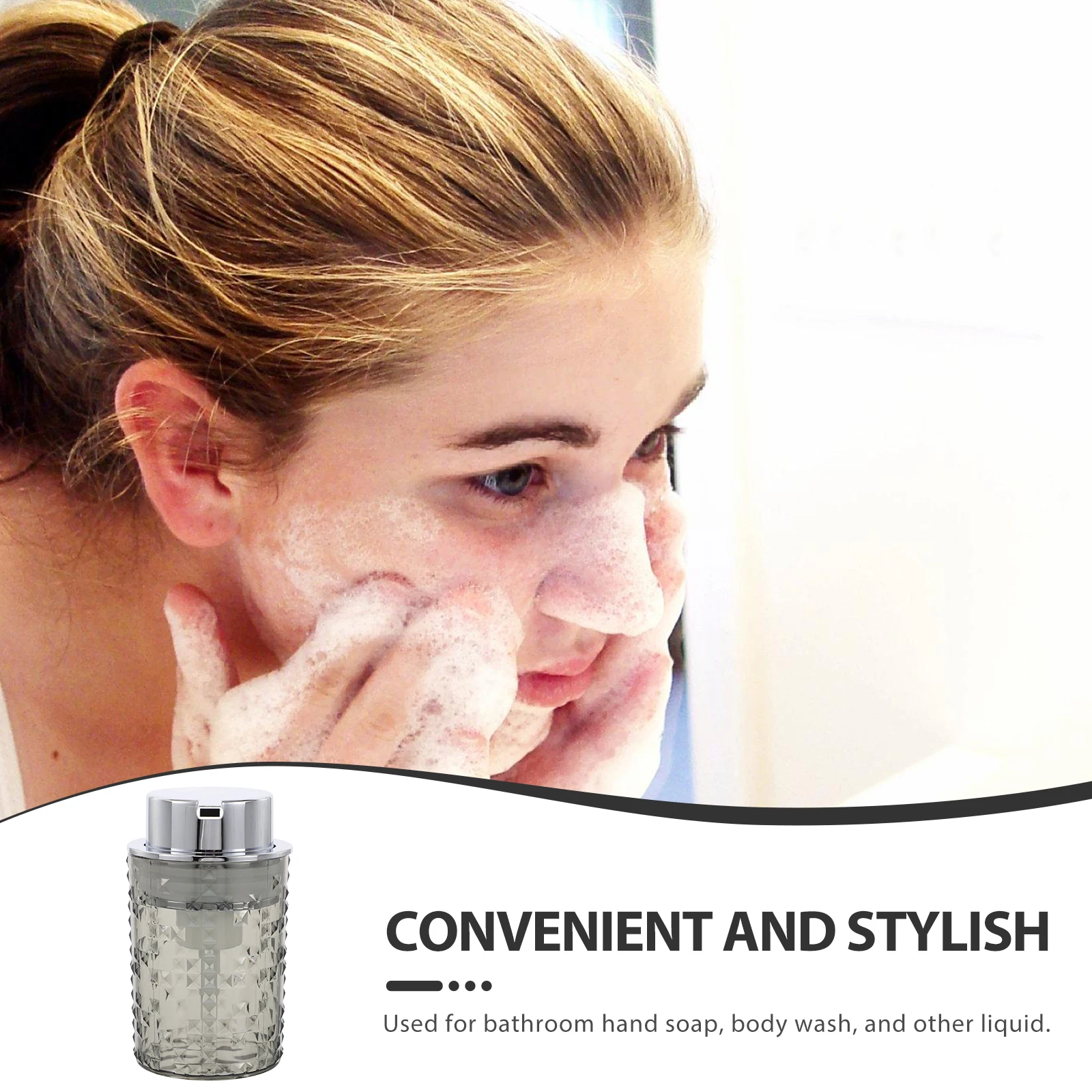 مضخة زجاجية قابلة لإعادة الملء لتنظيف الوجه وغسول الجسم وحمام اليد والمطبخ واستخدام الصابون الرغوي وصابون اليد الرغوي الزجاجي #4