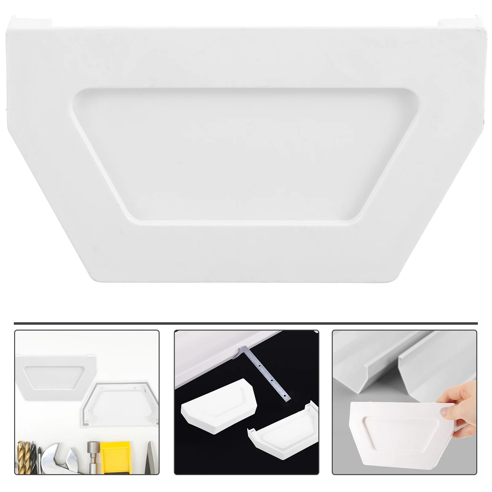 PVC Sink Gutter Bilateral External Plugging Seal Parts and Accessories Rain Indoor Plastic Downspout End White