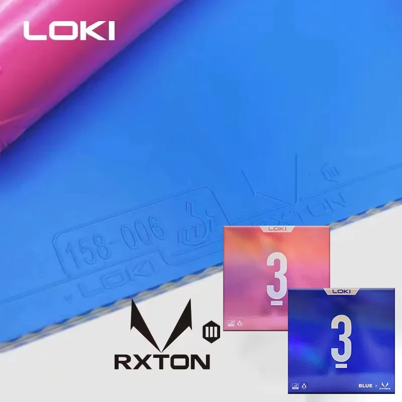 LOKI RXTON 3 Table Tennis Rubber Sheet Pimples In Sticky Ping Pong Rubbers with Tensor Sponge Original WANG HAO ITTF Approved