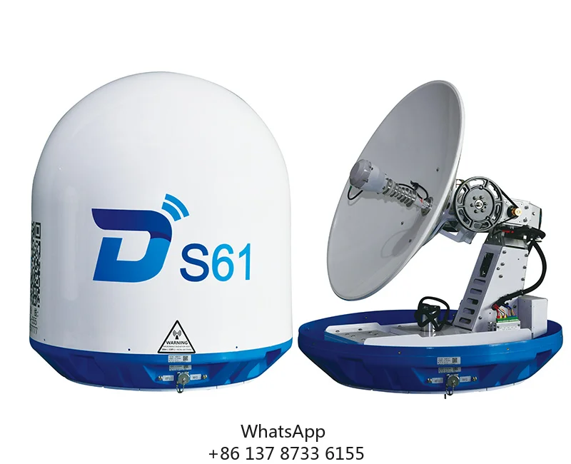 Ditel S61 63cm Tv Antenna 3-axis Ku-band Outdoor Ships Gps Mobile Network Antenna Wireless Satellite Boat Dish Antenna