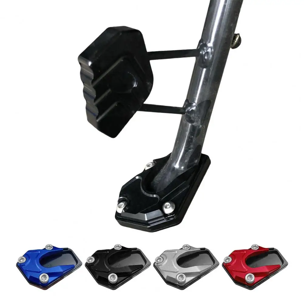 1 Set Motorcycle Kickstand Foot Side Stand Extension Pad Enhanced Stability Non-Slip Motorbike Kickstand Pad Accessories 오토바이 발판