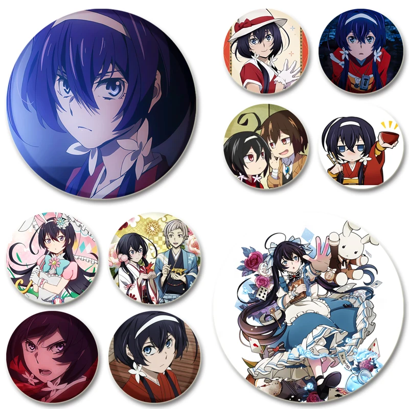 Izumi Kyouka Anime Character Badge Cosplay Cartoon Comic Cute Brooches Handmade Exquisite Enamel Pins for Backpack Accessories