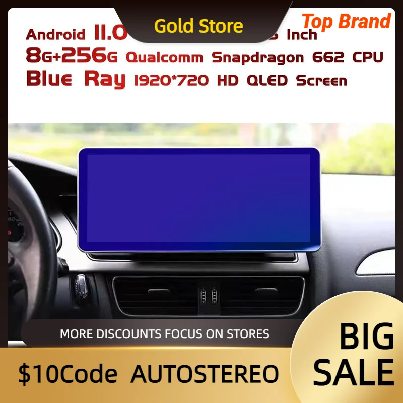

Android 11.0 256G + 8G 12,3 "5G автомобильный мультимедийный плеер для Audi A4 B8 2009-2015 авто стерео автомобильный GPS-навигатор авторадио головное устройство