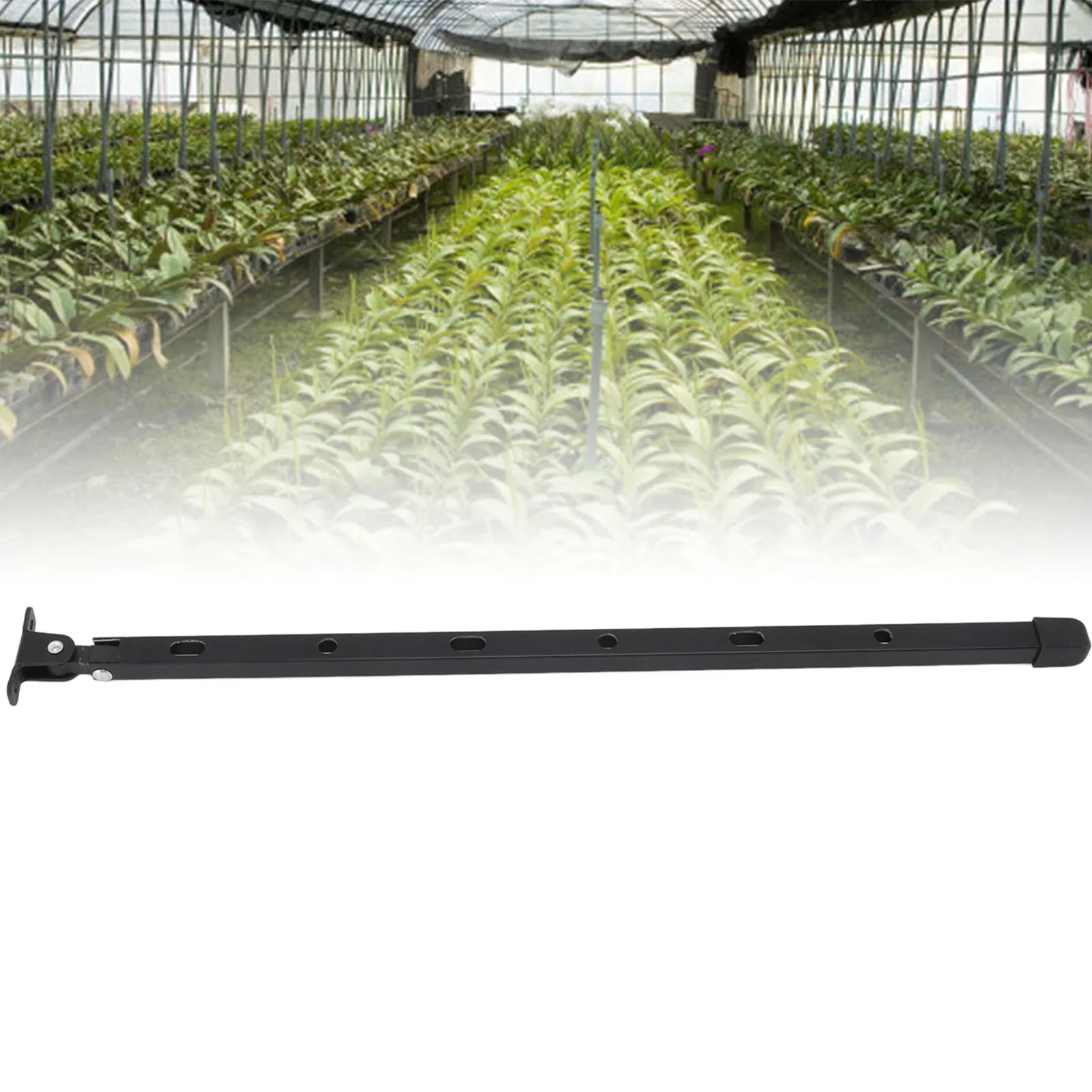 Greenhouse Window Stay Sturdy Aluminum Manual Greenhouse Roof Vent Opener Bar Kit with 6 Screws 15.35in Greenhouse Window Stay