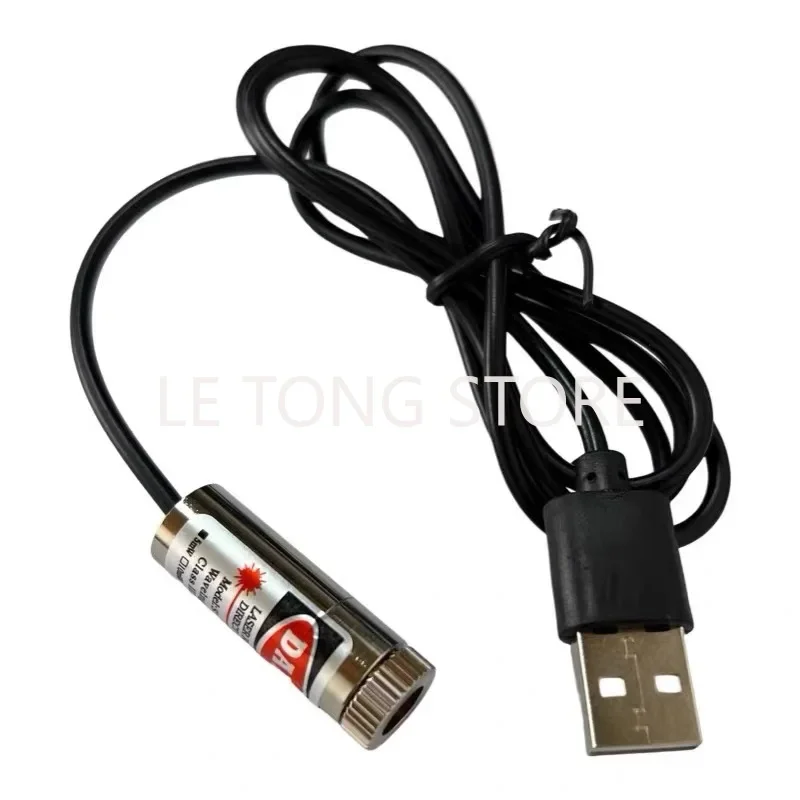 USB-Adapter 650nm 100mw rotes Laserdioden modul fokus sierbarer Punkt linien querstrahl 12*35mm