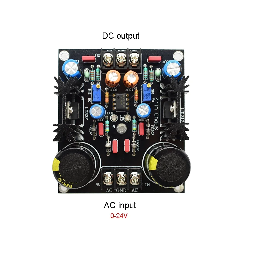 DLHiFi LM317 LM337 Servo Rectification Filter Power Supply Board AC to DC Filter Power Supply For Audio Amplifier