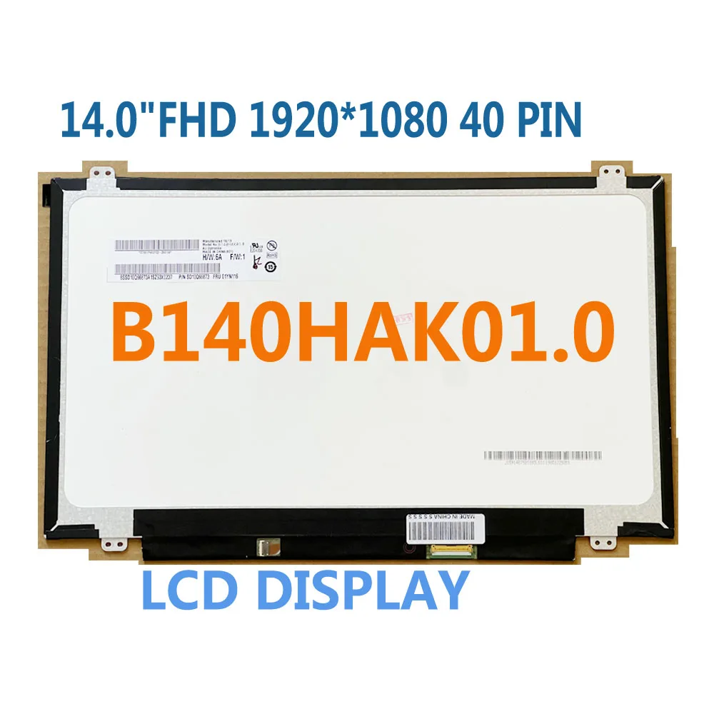 

Оптовая продажа B140HAK01.0 NV140FHM T00 R140NWF5 R1 R6 сенсорный ЖК-экран для Lenovo ThinkPad T470P T470S T470 T480 T480S A485