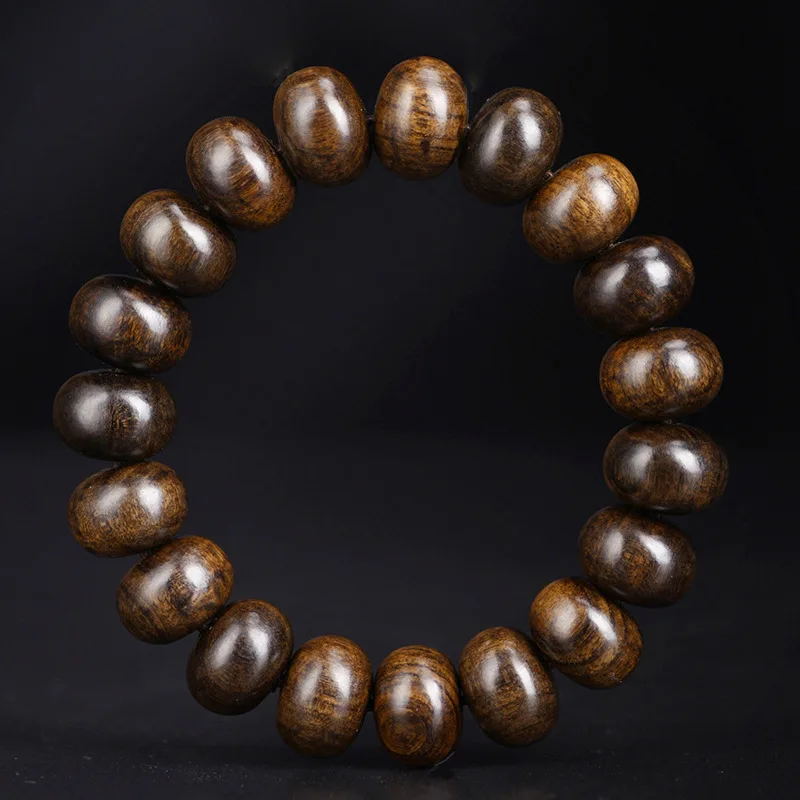 

Natural Bodhi Chess Agarwood Abacus Bead Bracelet Unisex Prayer Beads Collectible Worry Stone Jewelry