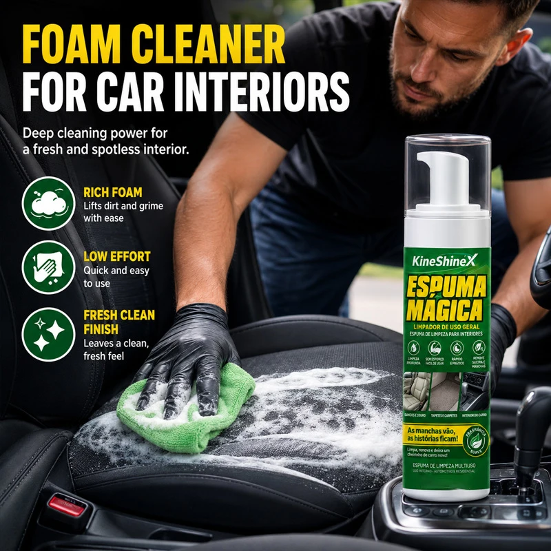 100ML Car Foam Cleaner Spray Multi-purpose Anti-aging Cleaner Tools Car Interior Home Cleaning Foam for Car Interior Leather Cle