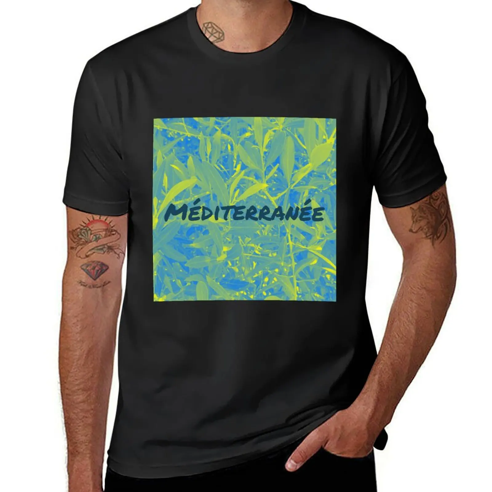 Camiseta de algodón para hombre, ropa estética de secado rápido, imagen de la cultura mediterráneo de olinix