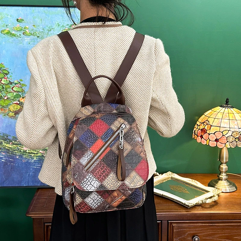 2023 Leather Backpack Women Fashion Wild Trend Casual Small Ladies Travel Bag Backpack for Teenage Girls