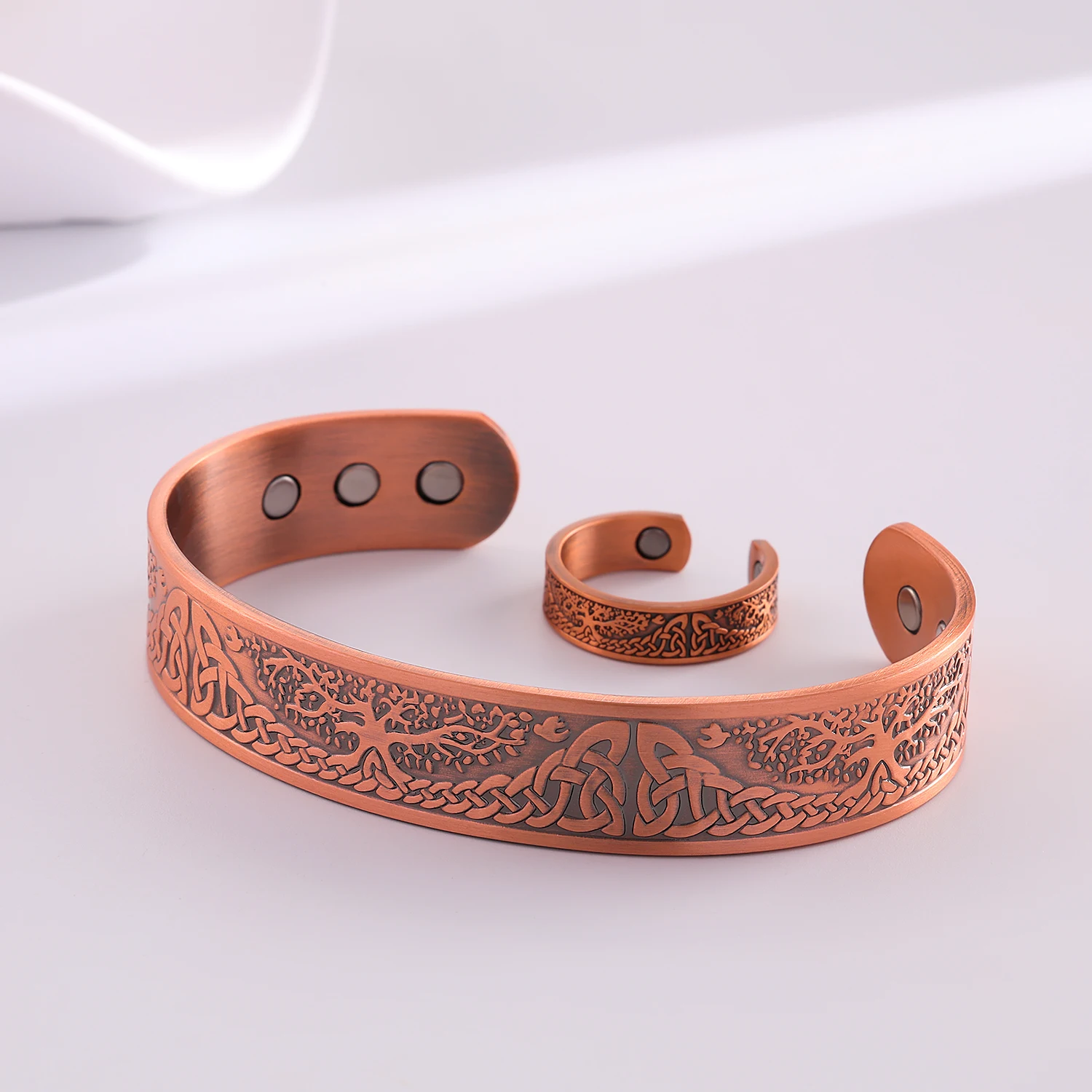 Vintage Copper-Plated Magnetic Couple Bracelet Gift