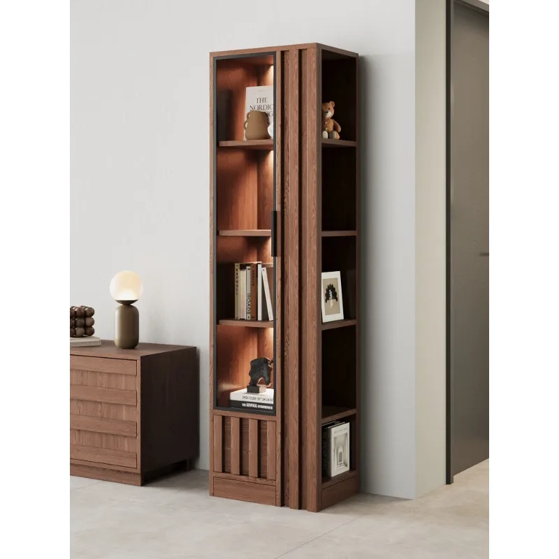 Next to the TV cabinet, locker, glass display , living room, solid wood cabinet, locker, vertical cabinet.