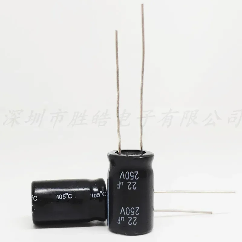 (5PCS/50PCS) 250V22uF 시리즈 10x20mm 알루미늄 전해 커패시터 고품질