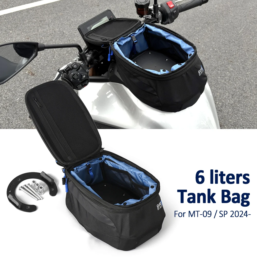

New Tank Bag Motorcycle Accessories Waterproof Black Fuel Tank Bag 6L Capacity Bag For YAMAHA MT-09 SP MT09 MT 09 2024 2025 2026