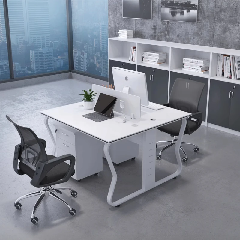 

Офисный стол для европейского стиля, современный, с книжной полкой, напольный, для ресепшена, высококачественный металлический, мебель для секретаря, Escritorio