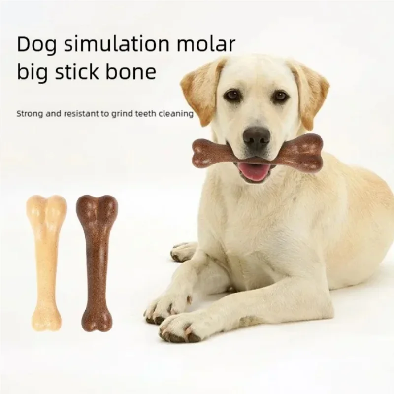 Dog Bone Chew Toy Durable Teeth Cleaning Toy, Interactive Play Training Pet Toy for Dogs Puppies Dental Health & Teeth Care