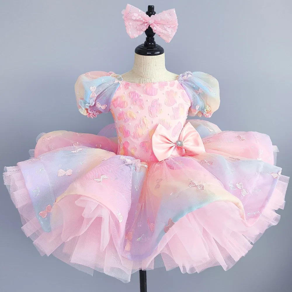 Mädchen Ballett-Tutu-Kleid Tanzkleidung Sommer Kinderbekleidung Prinzessin Performance Feen-Tutu Kinderkleidung Ballett-Trikots für Mädchen