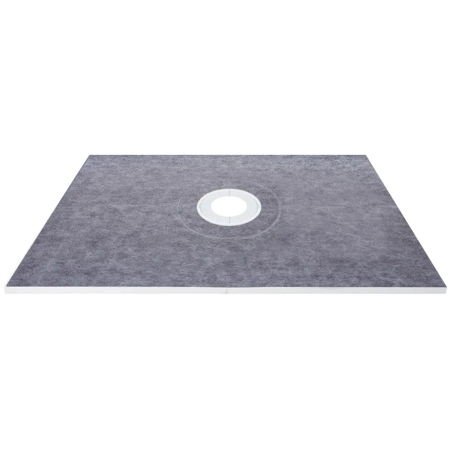 Shower Curb Kit 38x60 Watertight Shower Curb Overlay with 4 ABS Central Bonding Flange 4 Stainless Steel Grate 2 Cuttable Showe
