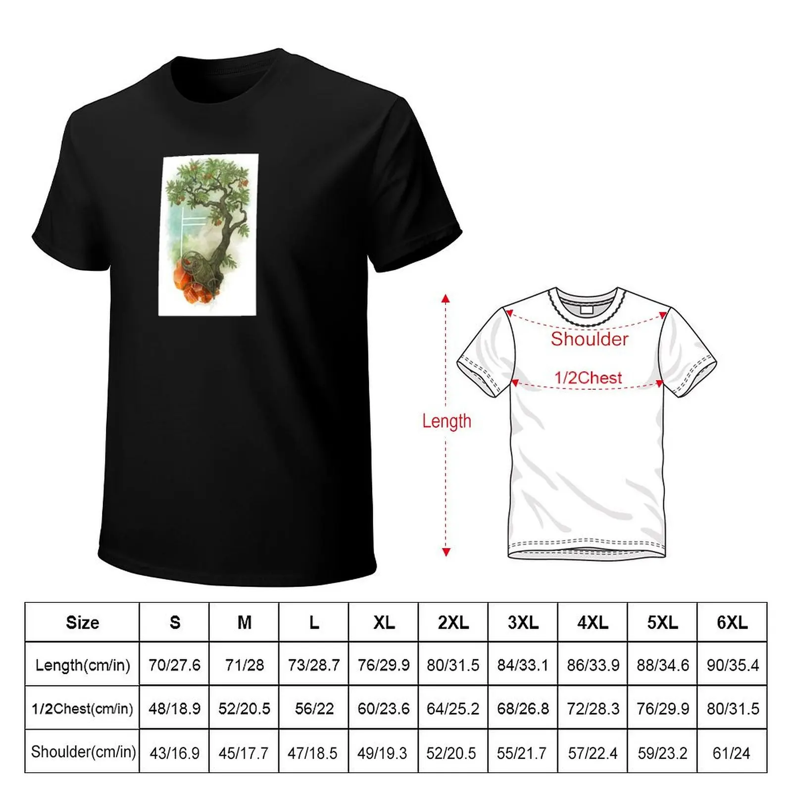 OGHAM art - LUIS The Rowan Tree T-Shirt Casual Loose Short Sleeve Tee for Men