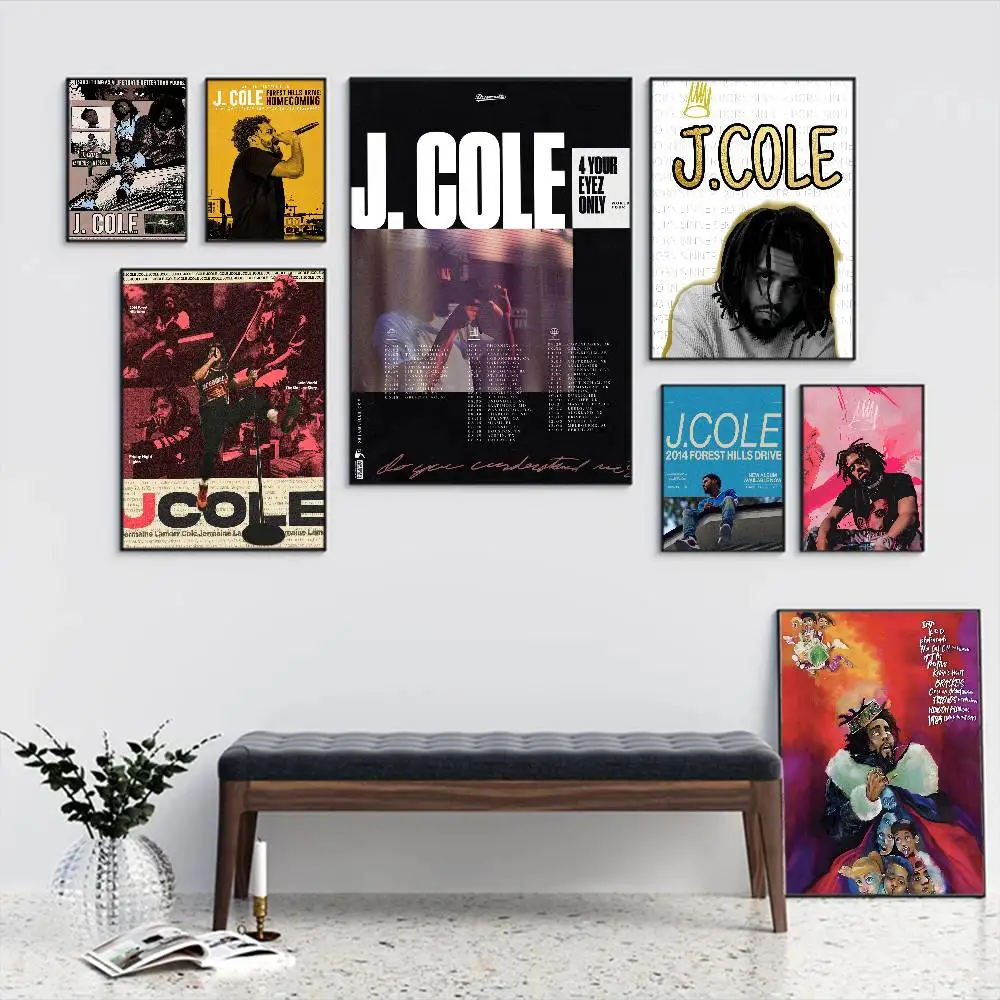 Singer J-Cole Good Quality Prints And Posters Whitepaper Prints Posters Artwork Wall Decor