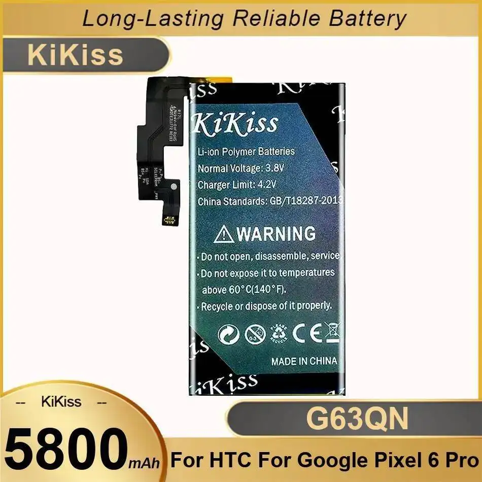 

For Htc Google Pixel 6 Pro G63QN 5800Mah High Performance High-Capacity Mobile Phone Battery